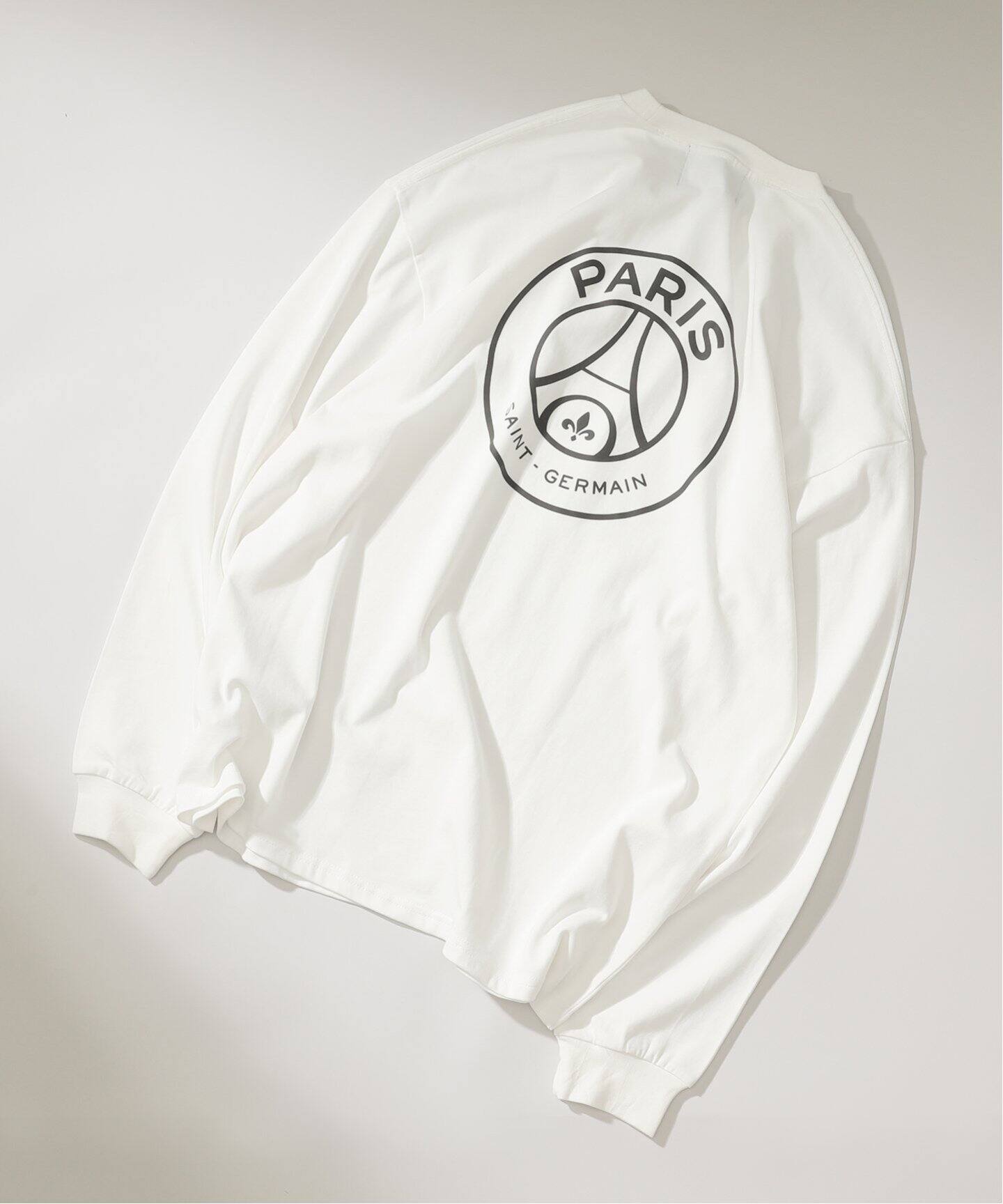Paris Saint-Germain】バックプリント エンブレム ロングスリーブ T