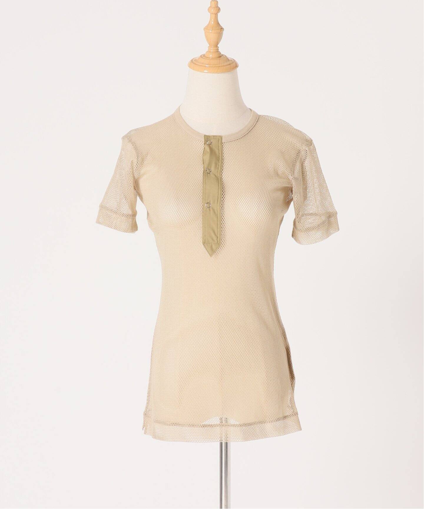 INSCRIRE /アンスクリア】Mesh Short Sleeve：カットソー（Tシャツ 