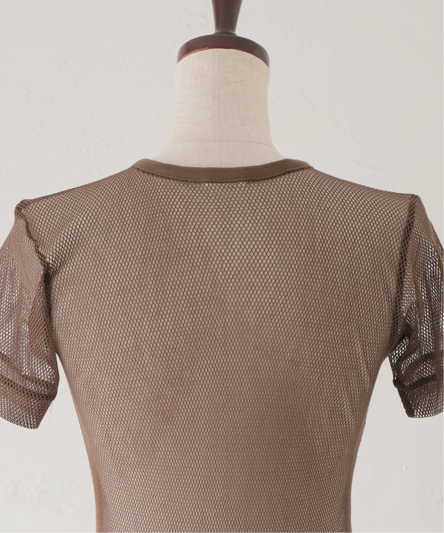 INSCRIRE /アンスクリア】Mesh Short Sleeve：カットソー（Tシャツ 