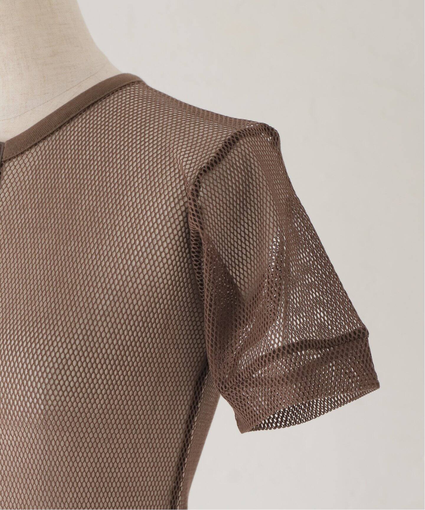 INSCRIRE /アンスクリア】Mesh Short Sleeve：カットソー（Tシャツ 