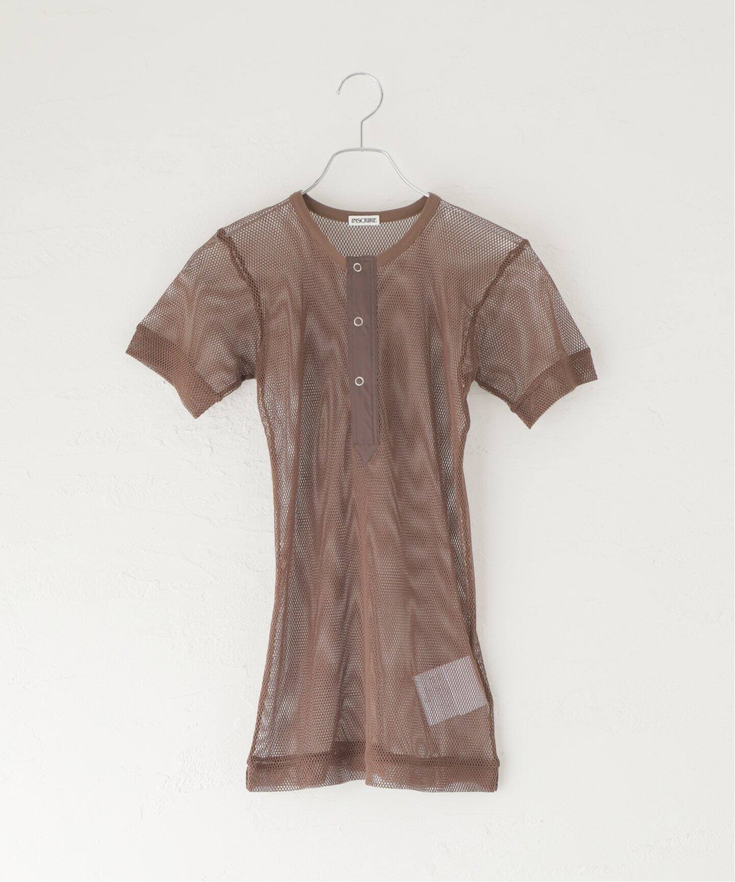 INSCRIRE /アンスクリア】Mesh Short Sleeve：カットソー（Tシャツ 