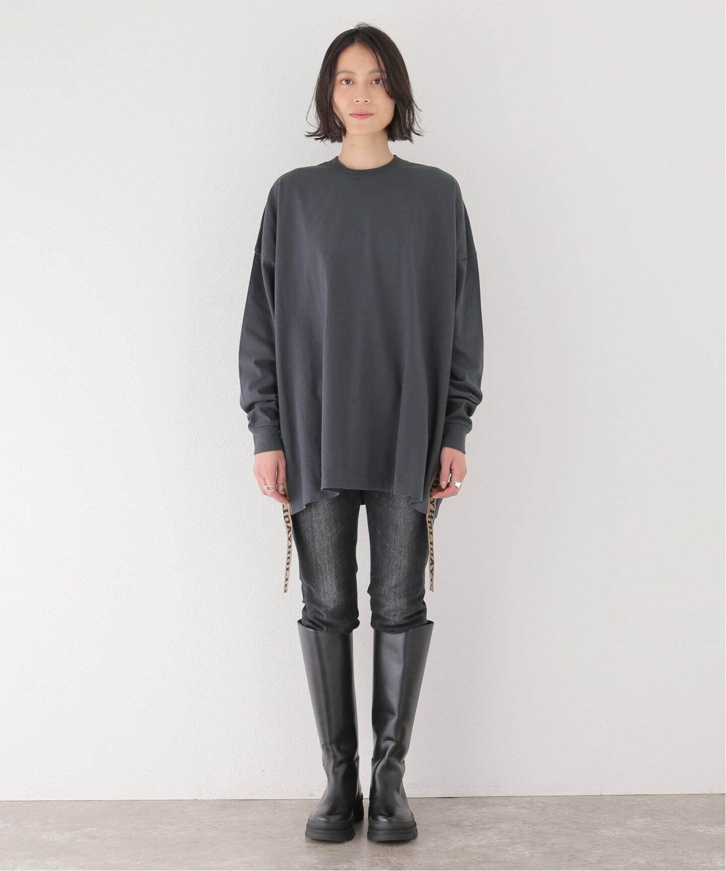 HOLIDAY/ホリデイ】 SUPER FINE DRY MINI DRESS(TAPE)：トップス（T  