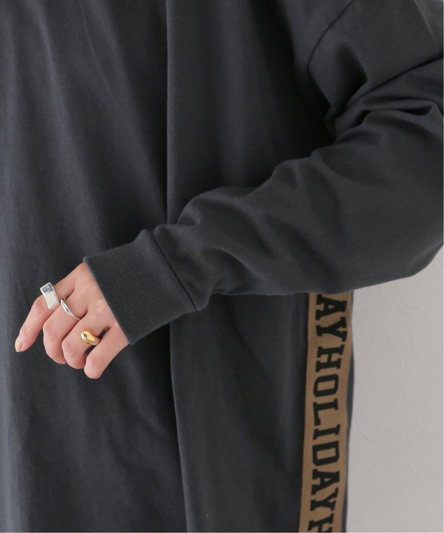 HOLIDAY/ホリデイ】 SUPER FINE DRY MINI DRESS(TAPE)：トップス（T 