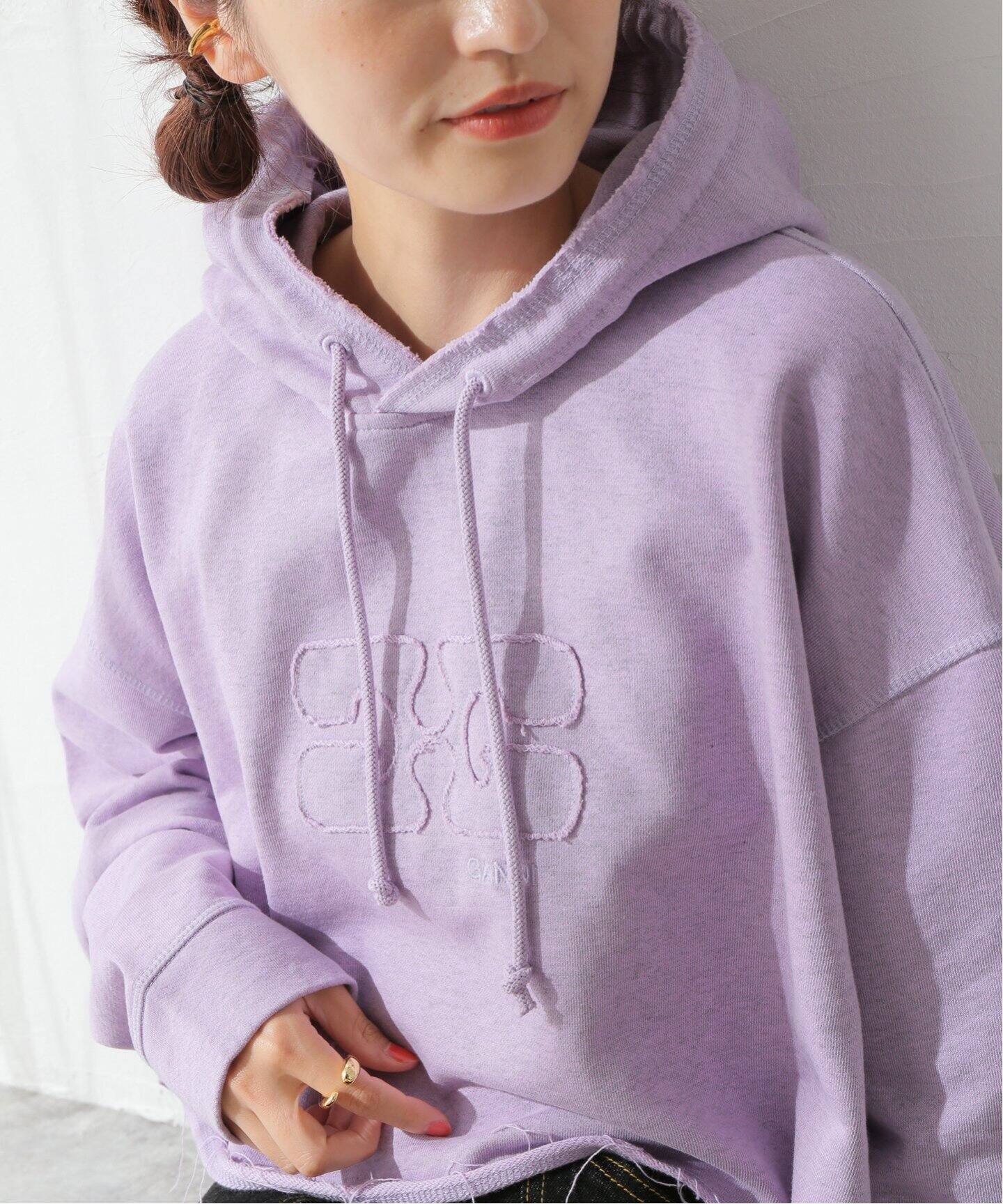 GANNI / ガニー】 Isoli Cropped Oversized Hoodie：パーカー 