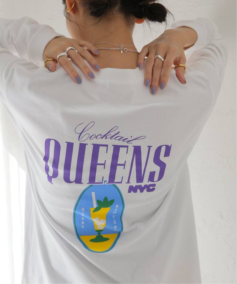 【GOOD ROCK SPEED/グッドロックスピード】QUEENS NYC L/S Tee：ロンT（Tシャツ／カットソー）｜Oriens