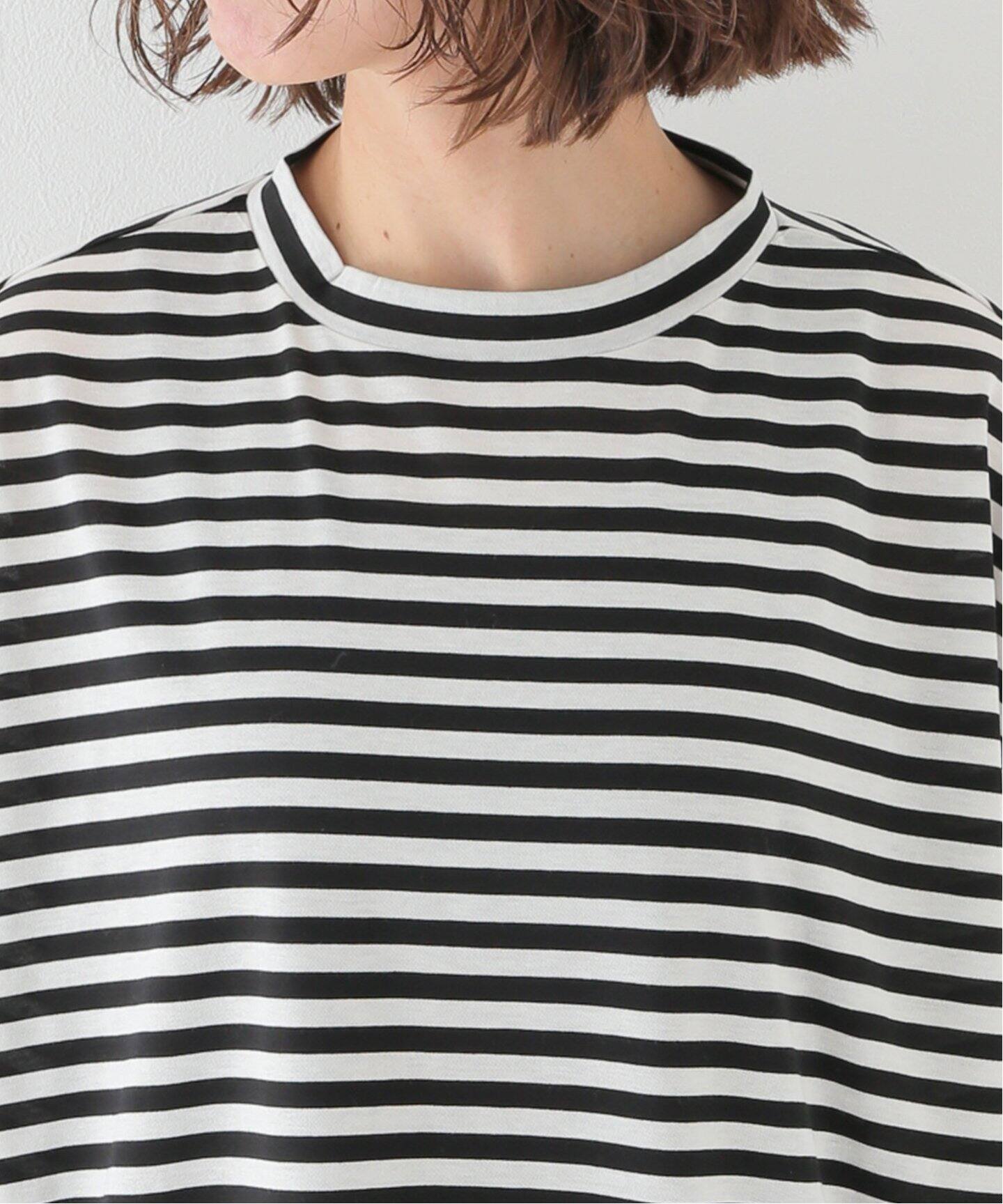 コットンリヨセルボーダープルオーバー（Tシャツ／カットソー 