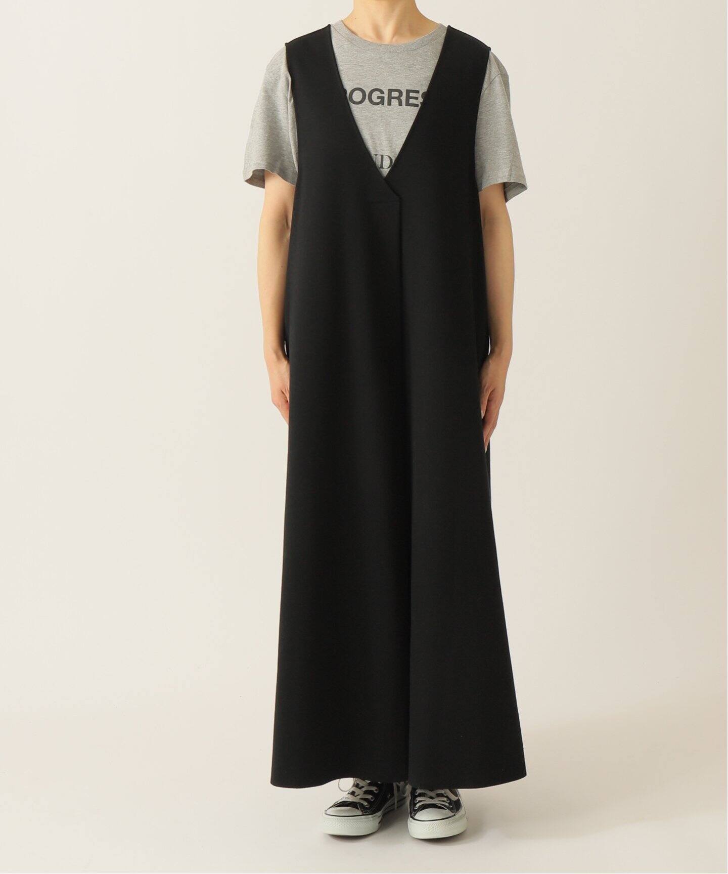 ハイテンションポンチ Vネックノースリーブワンピース（ワンピース  