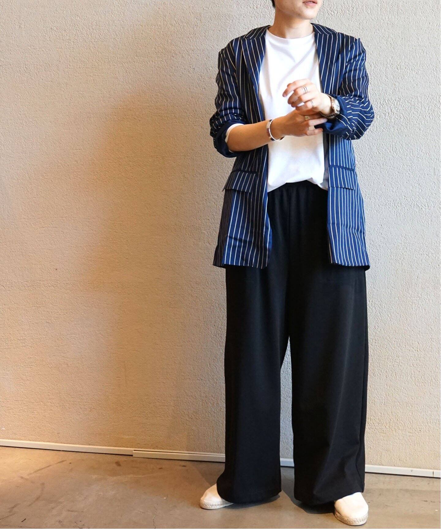 ジャージー ワイドパンツ（ジャージ／トラックパンツ）｜journal  