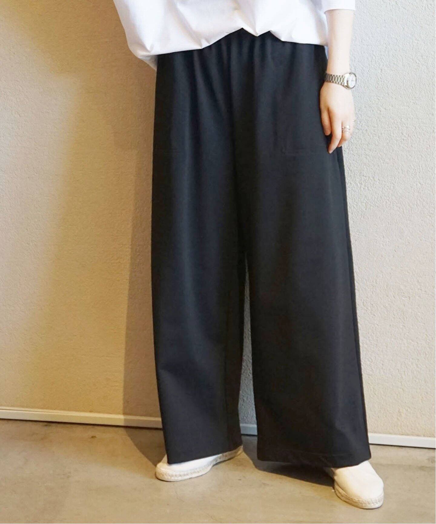 ジャージー ワイドパンツ（ジャージ／トラックパンツ）｜journal  