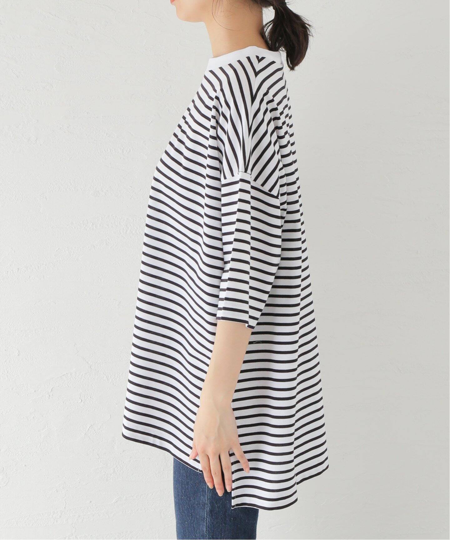 バスクジャージー クルーネックスリットプルオーバー（Tシャツ