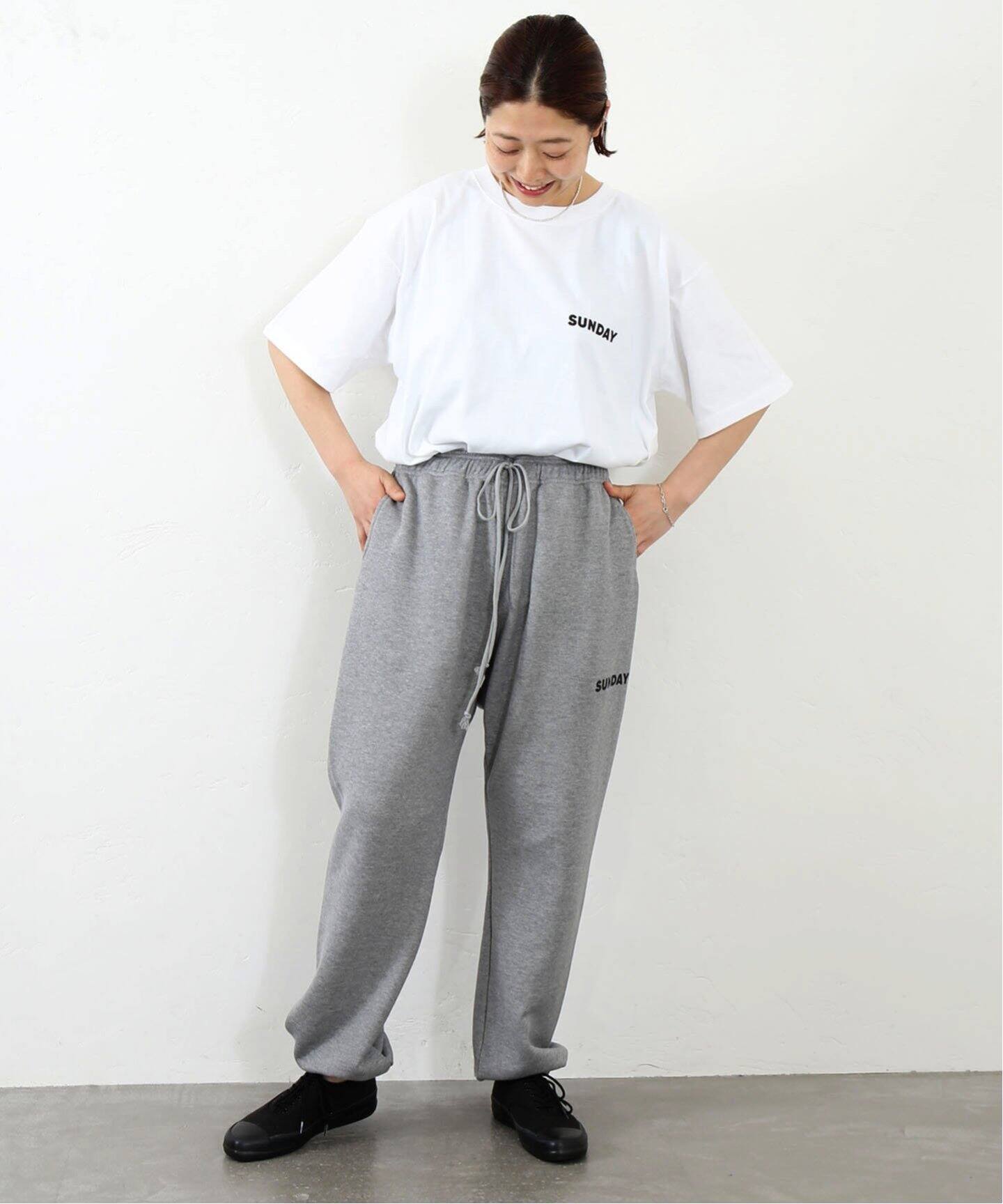 SUNDAY プリントスウェットパンツ（スウェットパンツ）｜journal 