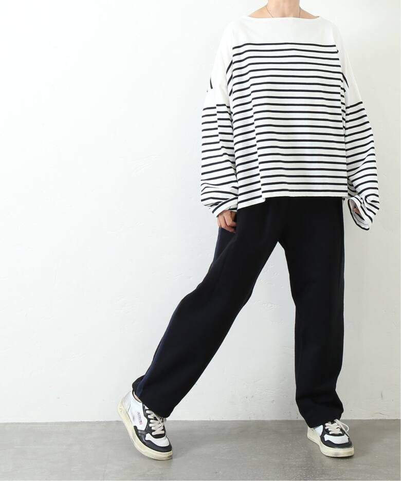 パネルボーダー ボートネックプルオーバー（Tシャツ／カットソー 