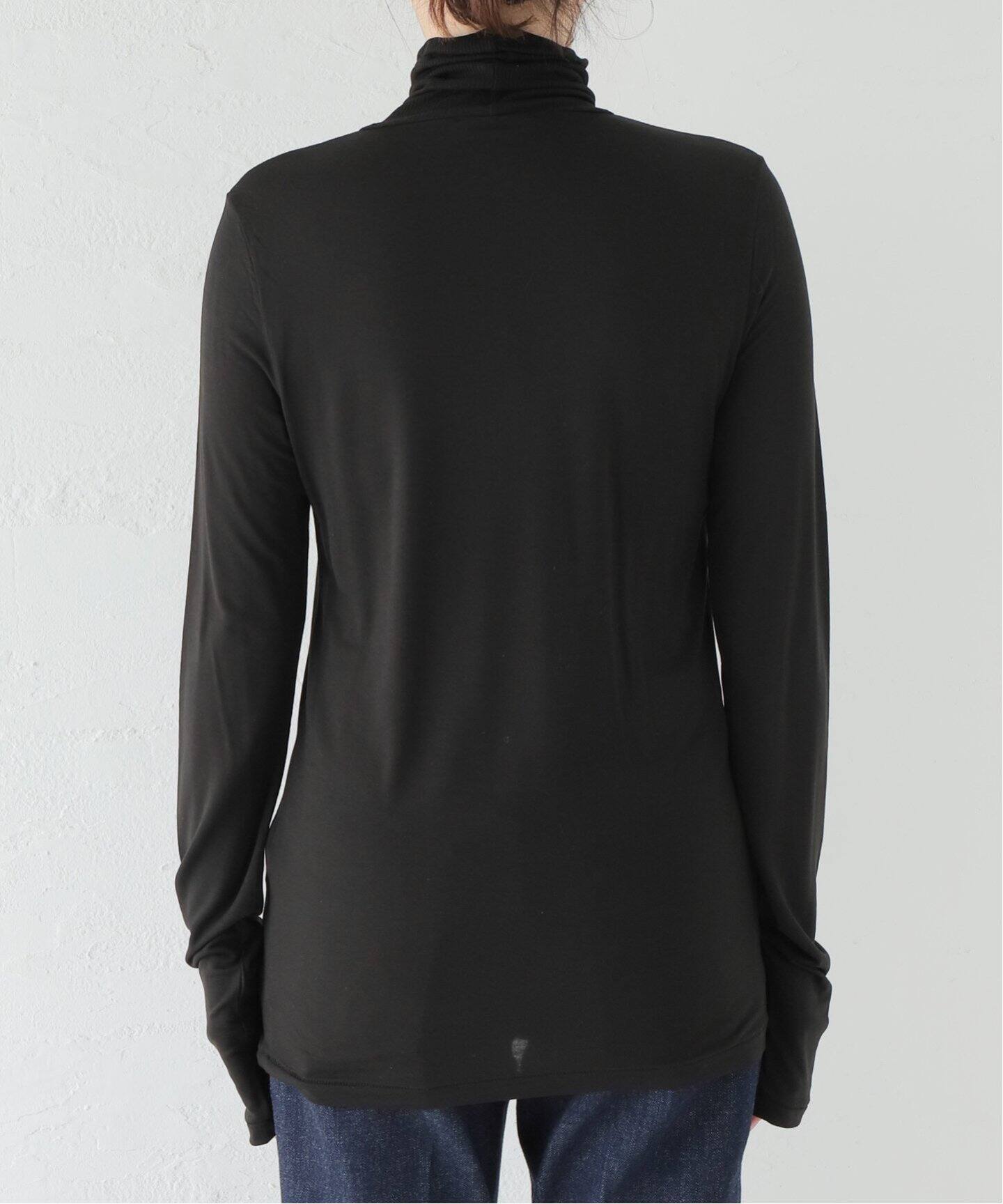 ATON/エイトン】MODAL SILK JERSEY HIGHNECK LONG SLE（Tシャツ 