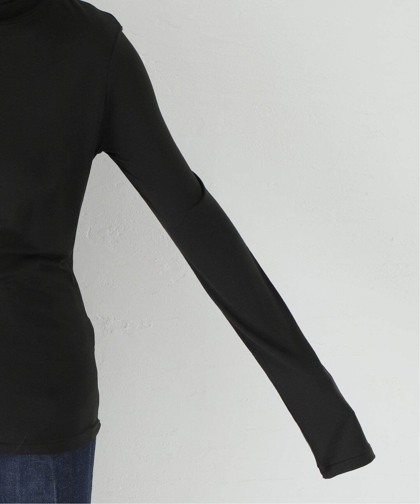 ATON/エイトン】MODAL SILK JERSEY HIGHNECK LONG SLE（Tシャツ 