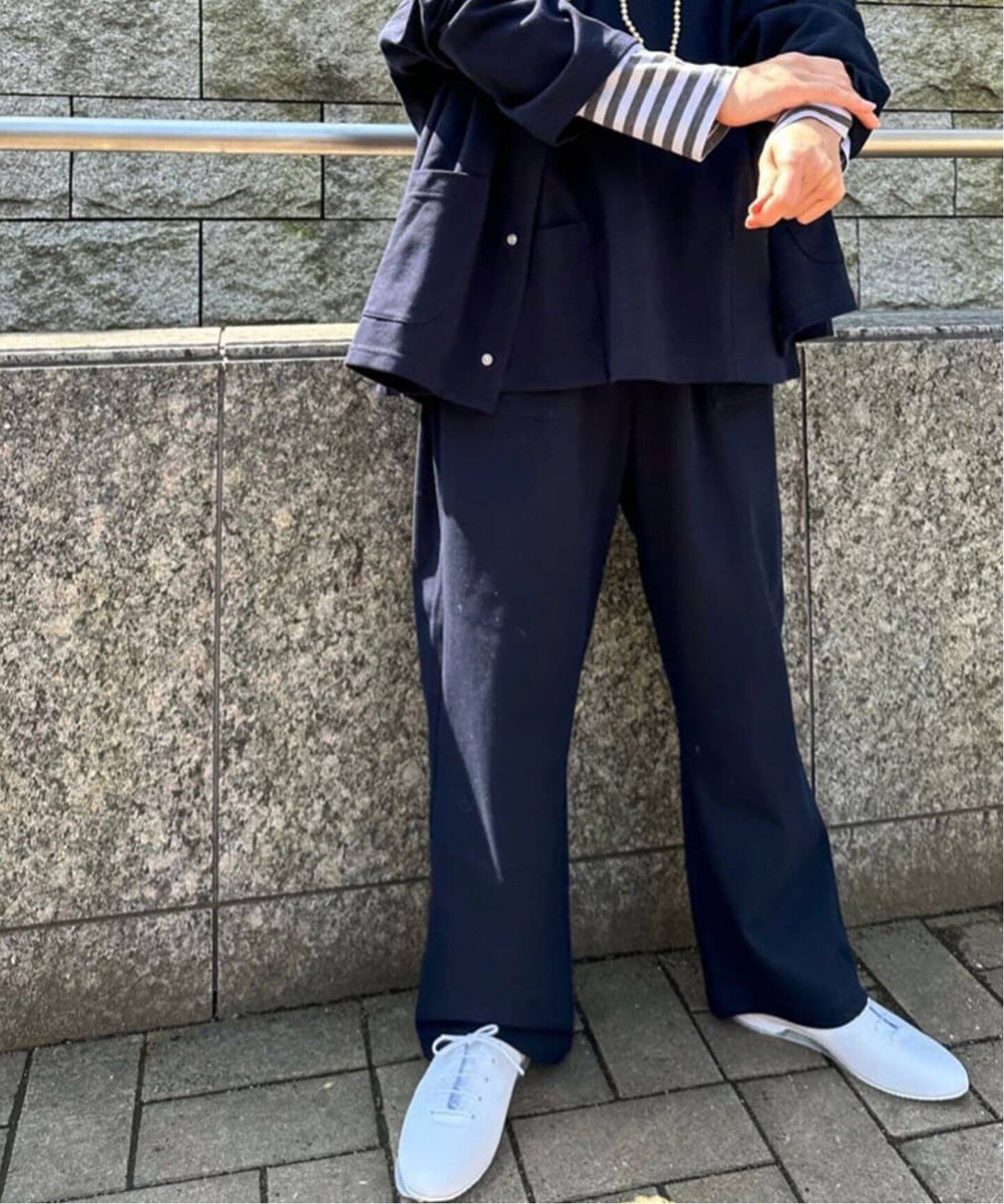 chimala/チマラ】 RACHEL KNIT EASY PANTS（ジャージ／トラックパンツ  