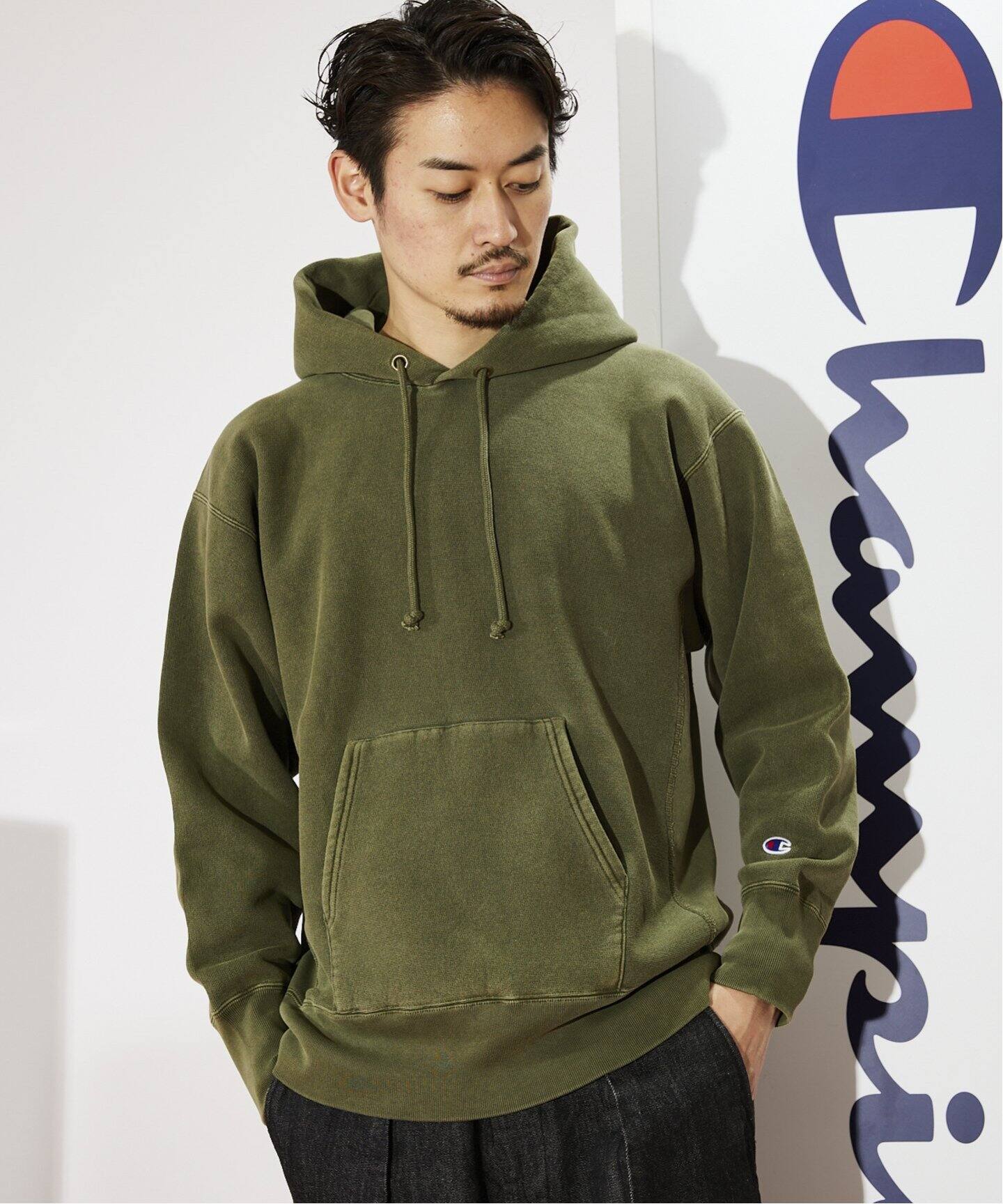 CHAMPION / チャンピオン】別注 R/W ピグメント パーカー（パーカー 