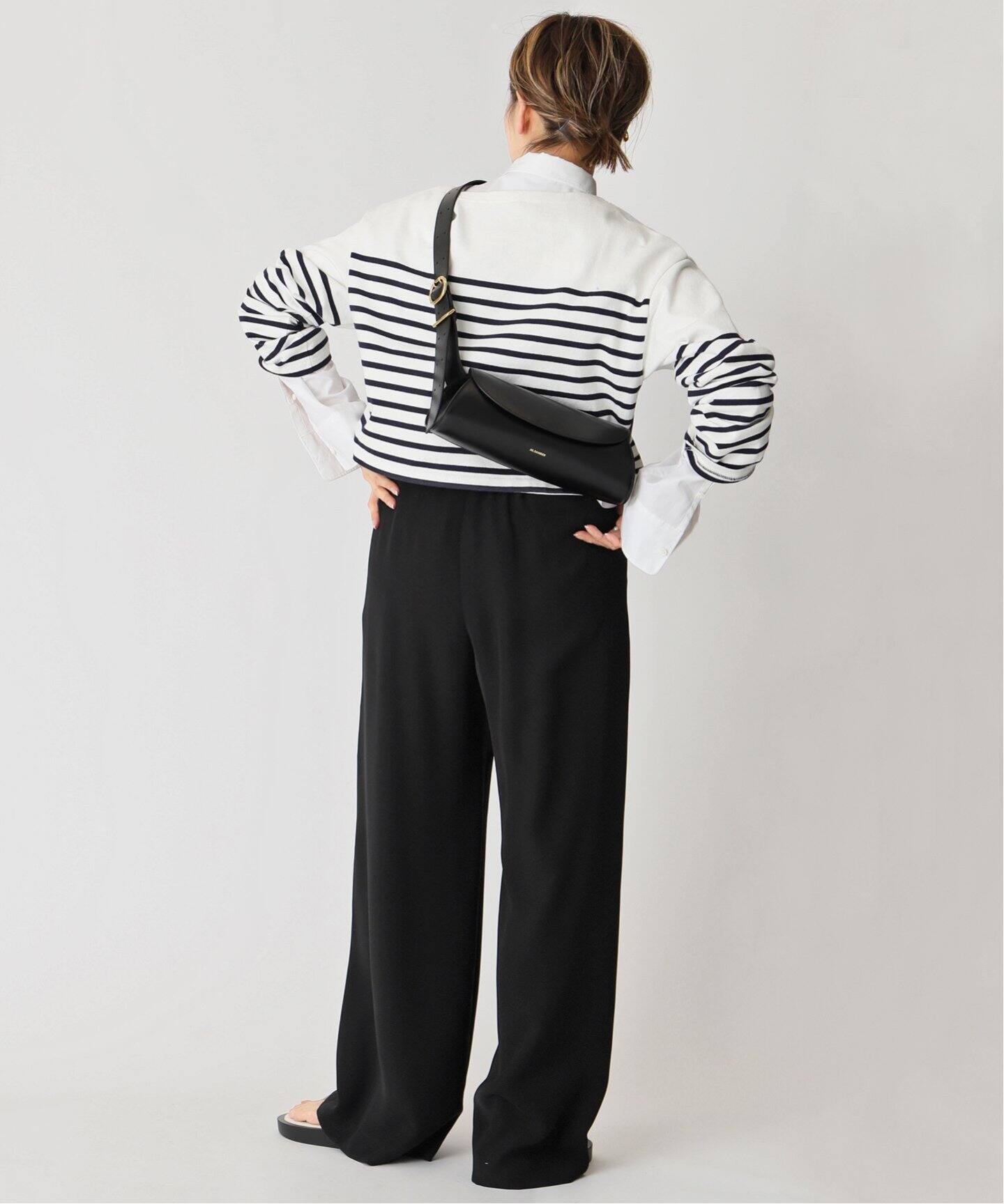 Cropped Stripe Tシャツ（Tシャツ／カットソー）｜Deuxieme Classe 