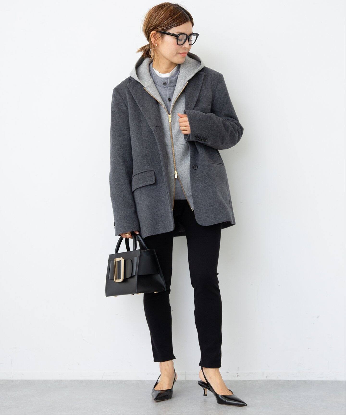 Oversized ジップ フーディー（パーカー）｜Deuxieme Classe 