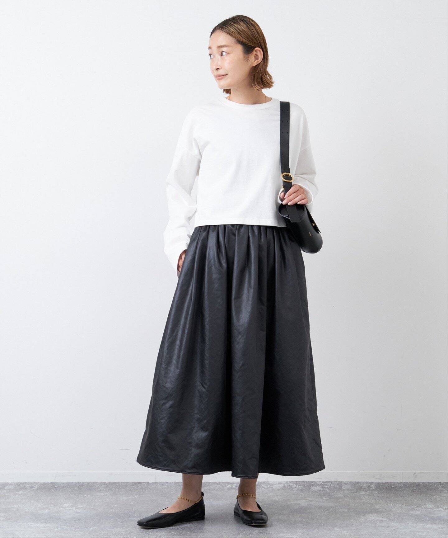クロップド ロングスリーブ Tシャツ（Tシャツ／カットソー）｜Deuxieme 