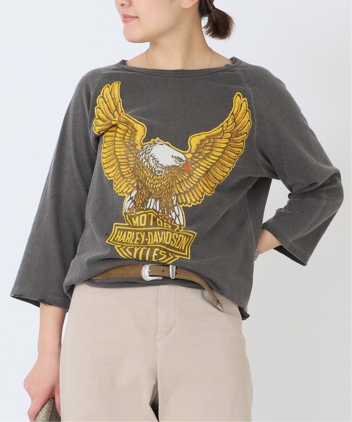 MADE WORN/メイドウォーン】 HARLEY DAVIDSON ラグラン Tシャツ（T  