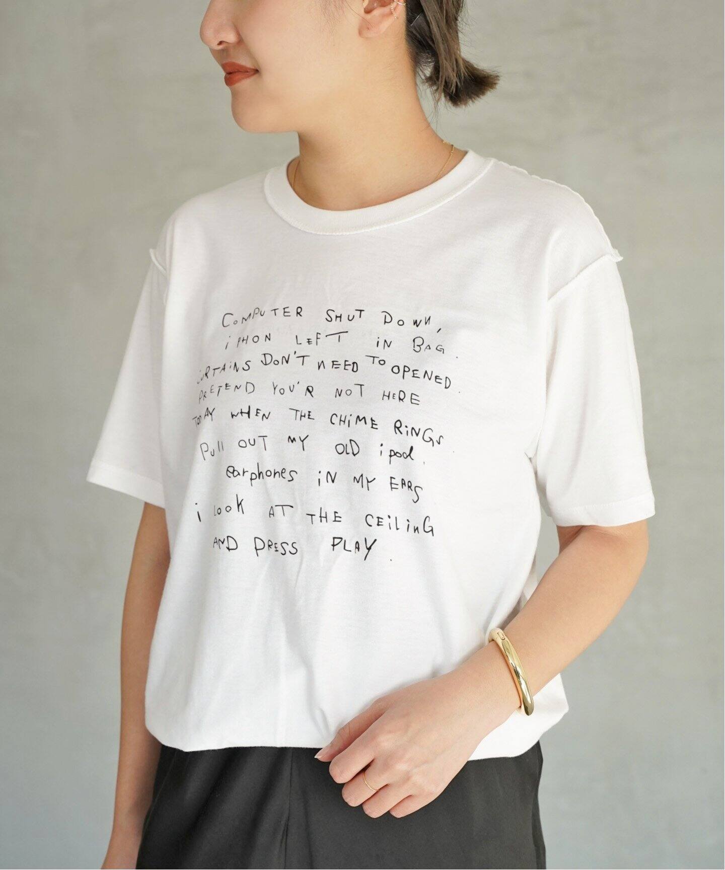 SKIN/スキン】 WRITING Tシャツ（Tシャツ／カットソー）｜Deuxieme  