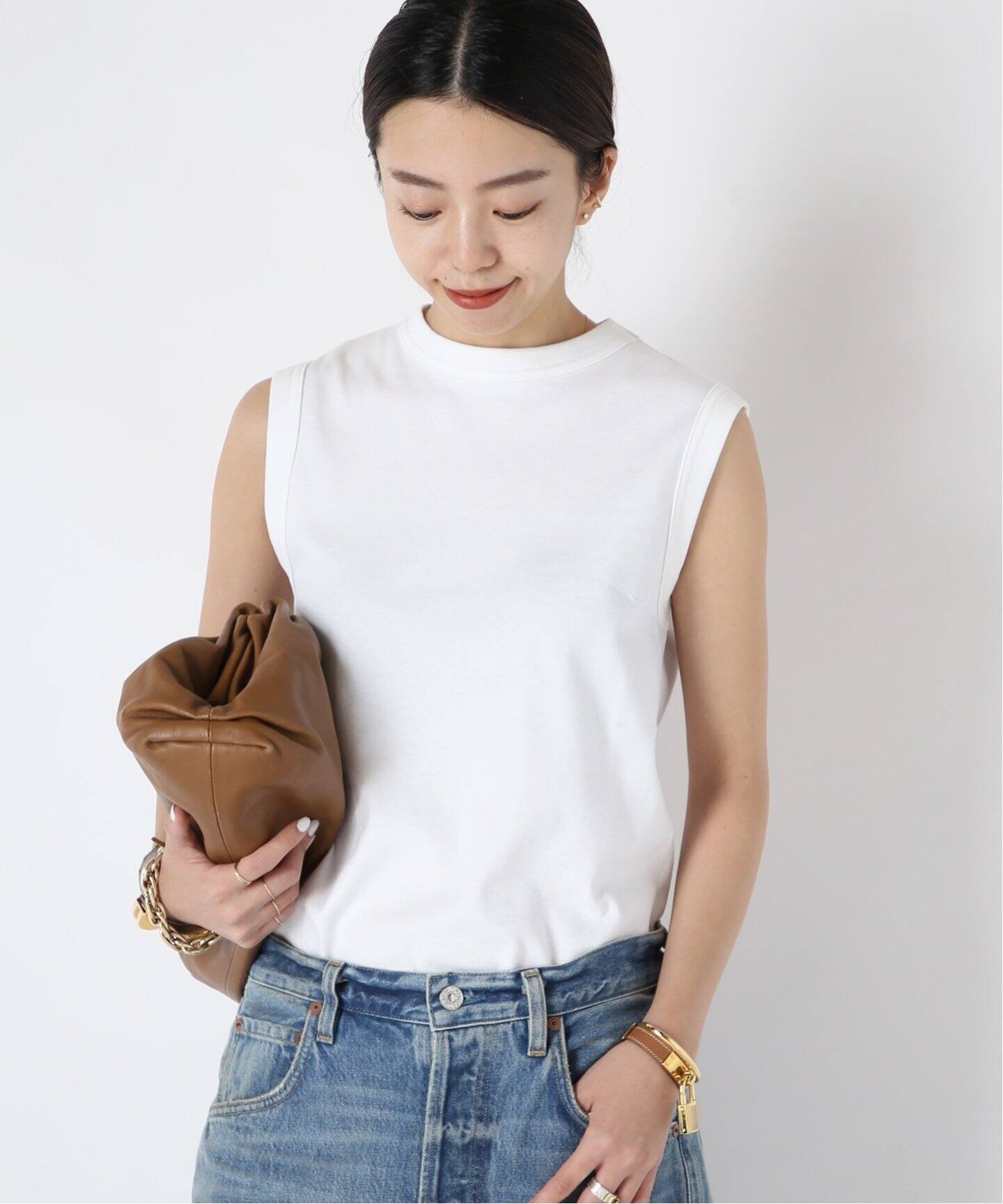 MADISONBLUE/マディソンブルー】CREW NECK SLEEVELESS Tシャツ（T 