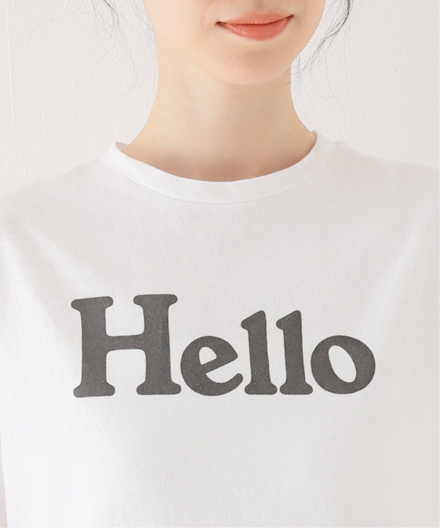 MADISONBLUE/マディソンブルー】HELLO CREW NECK Tシャツ（Tシャツ 