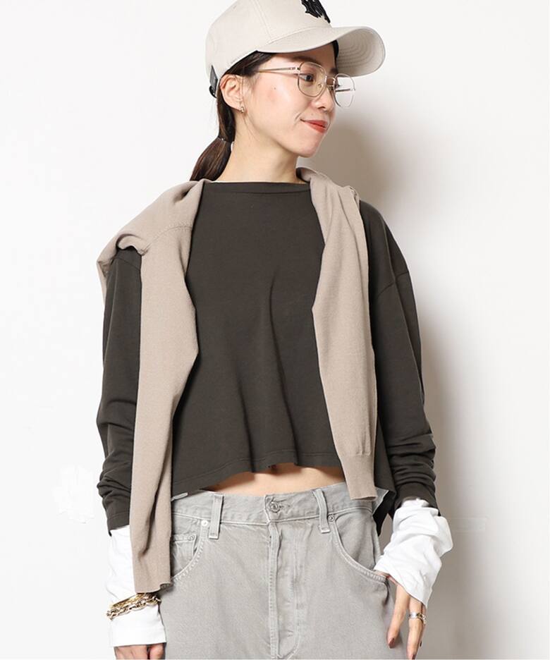 A GOLD E/エーゴールドイー】CROPPED Tシャツ（Tシャツ／カットソー 