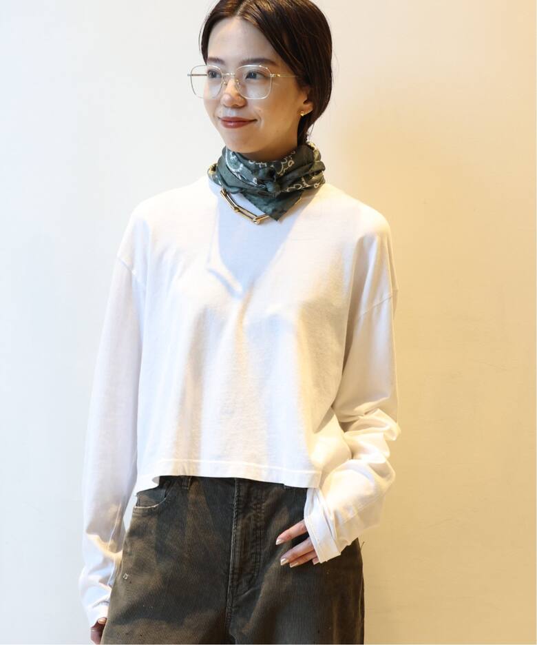A GOLD E/エーゴールドイー】CROPPED Tシャツ（Tシャツ／カットソー 