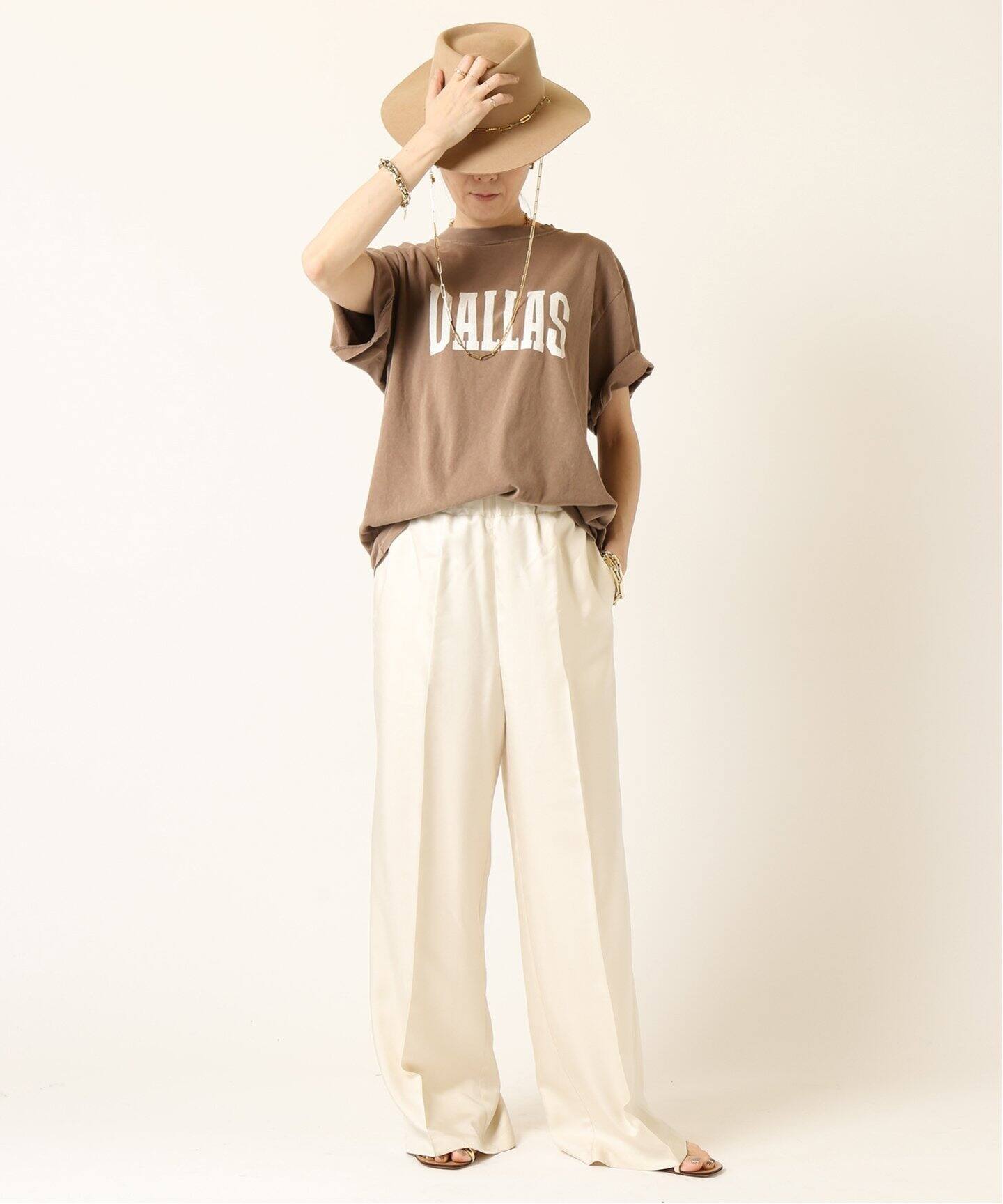 REMI RELIEF/レミレリーフ】DALLAS Tシャツ(BROWN)（Tシャツ  