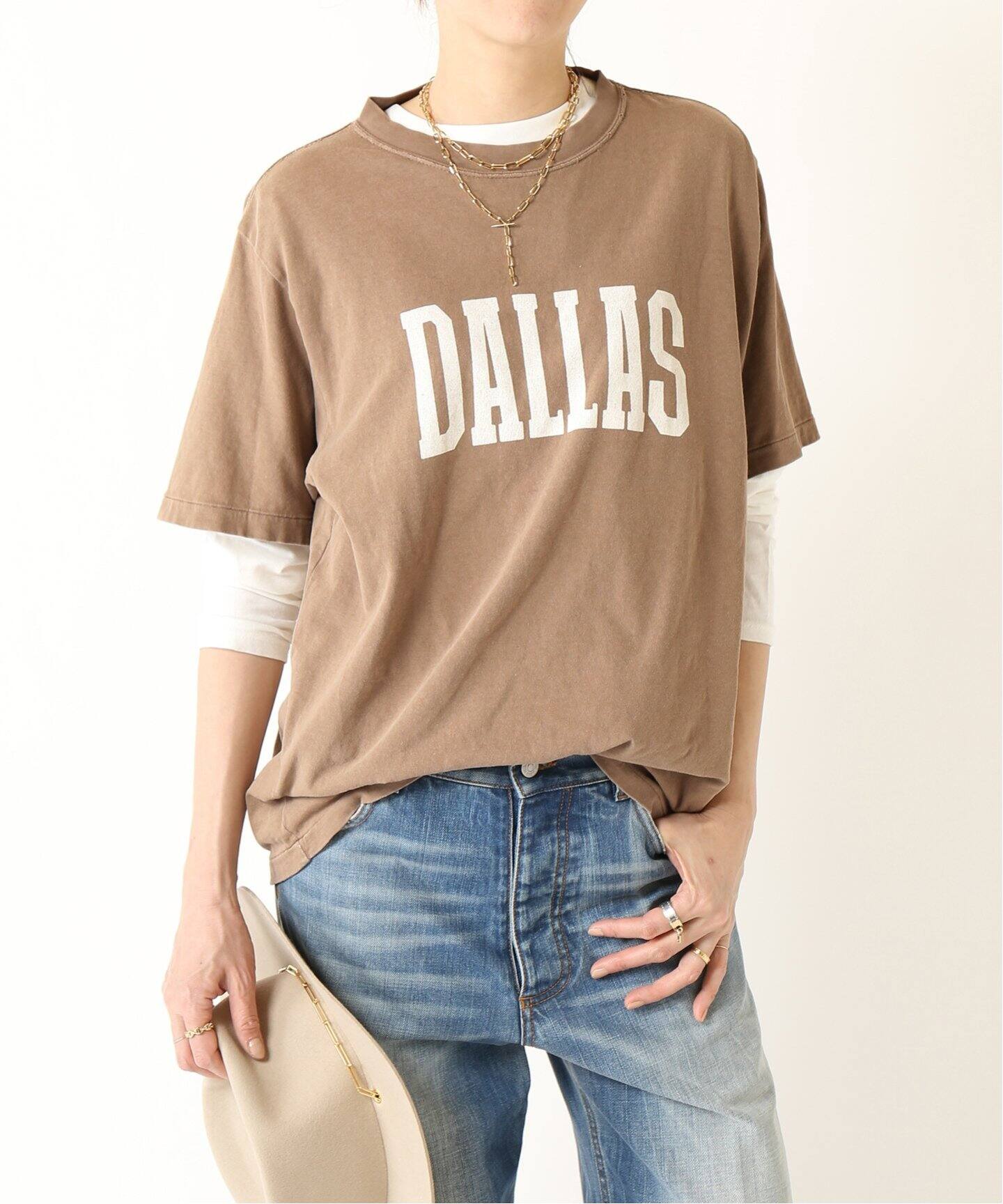 REMI RELIEF/レミレリーフ】DALLAS Tシャツ(BROWN)（Tシャツ  