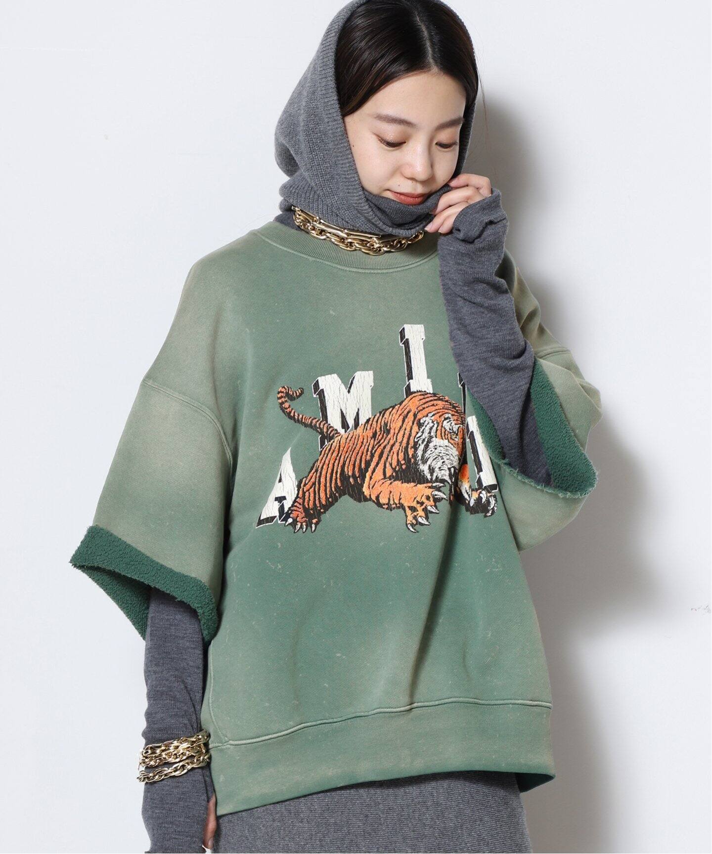AMIRI/アミリ】TIGER CREWNECK ショートスリーブスウェット 