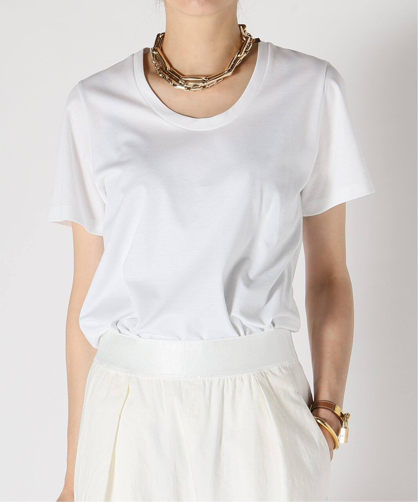 Col Pierrot/コルピエロ】Uネック Tシャツ（Tシャツ／カットソー  