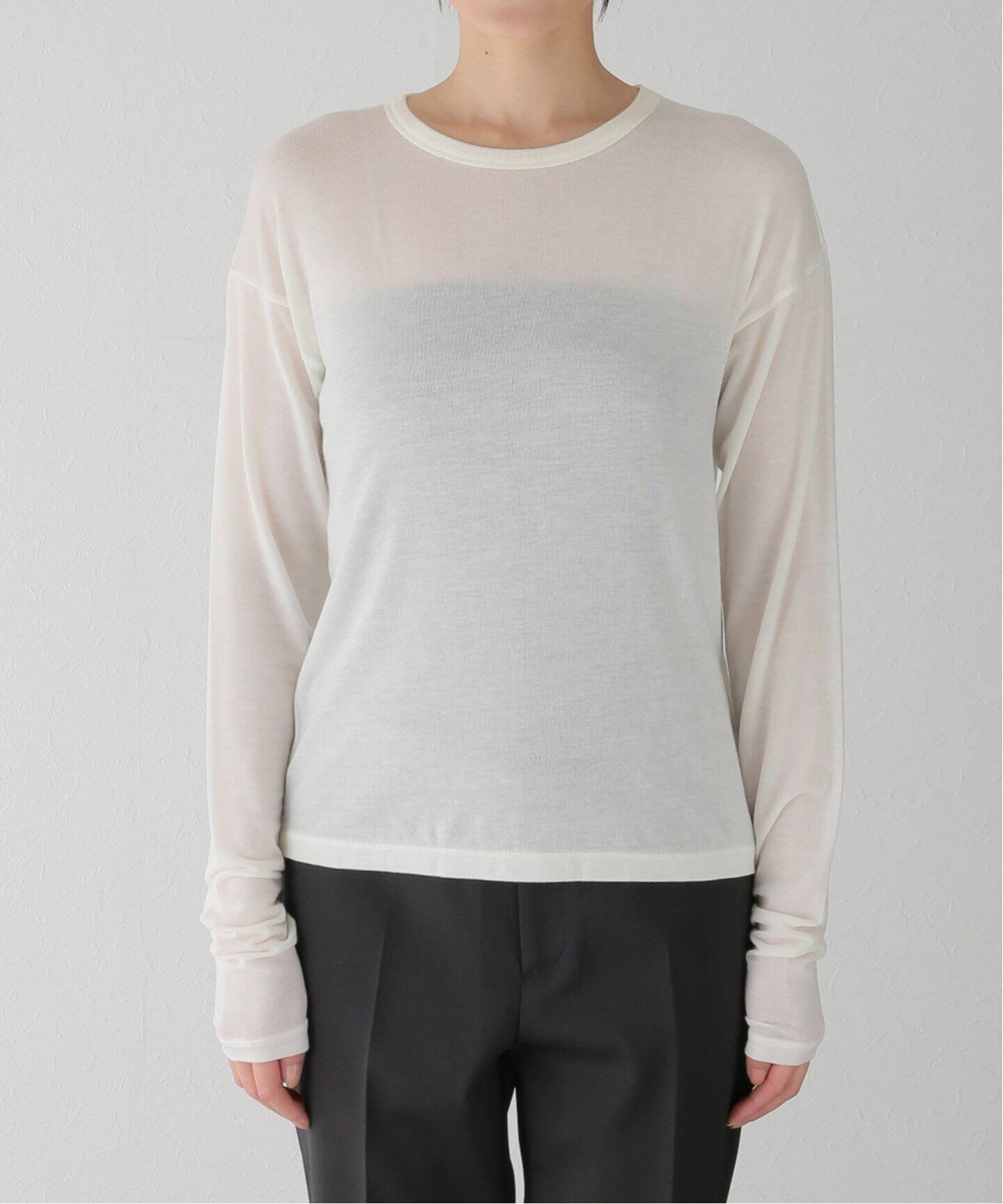 Cashmere Silk Sheer T Shirt（Tシャツ／カットソー）｜L