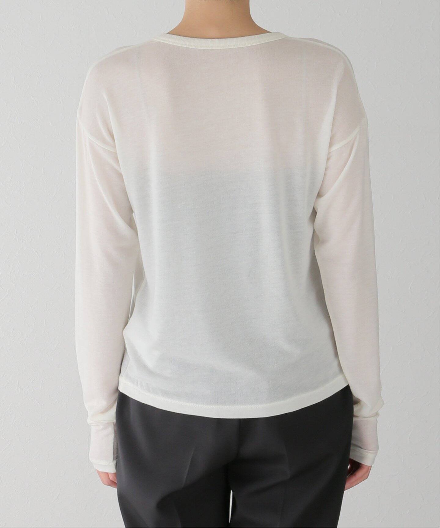 Cashmere Silk Sheer T Shirt（Tシャツ／カットソー）｜L