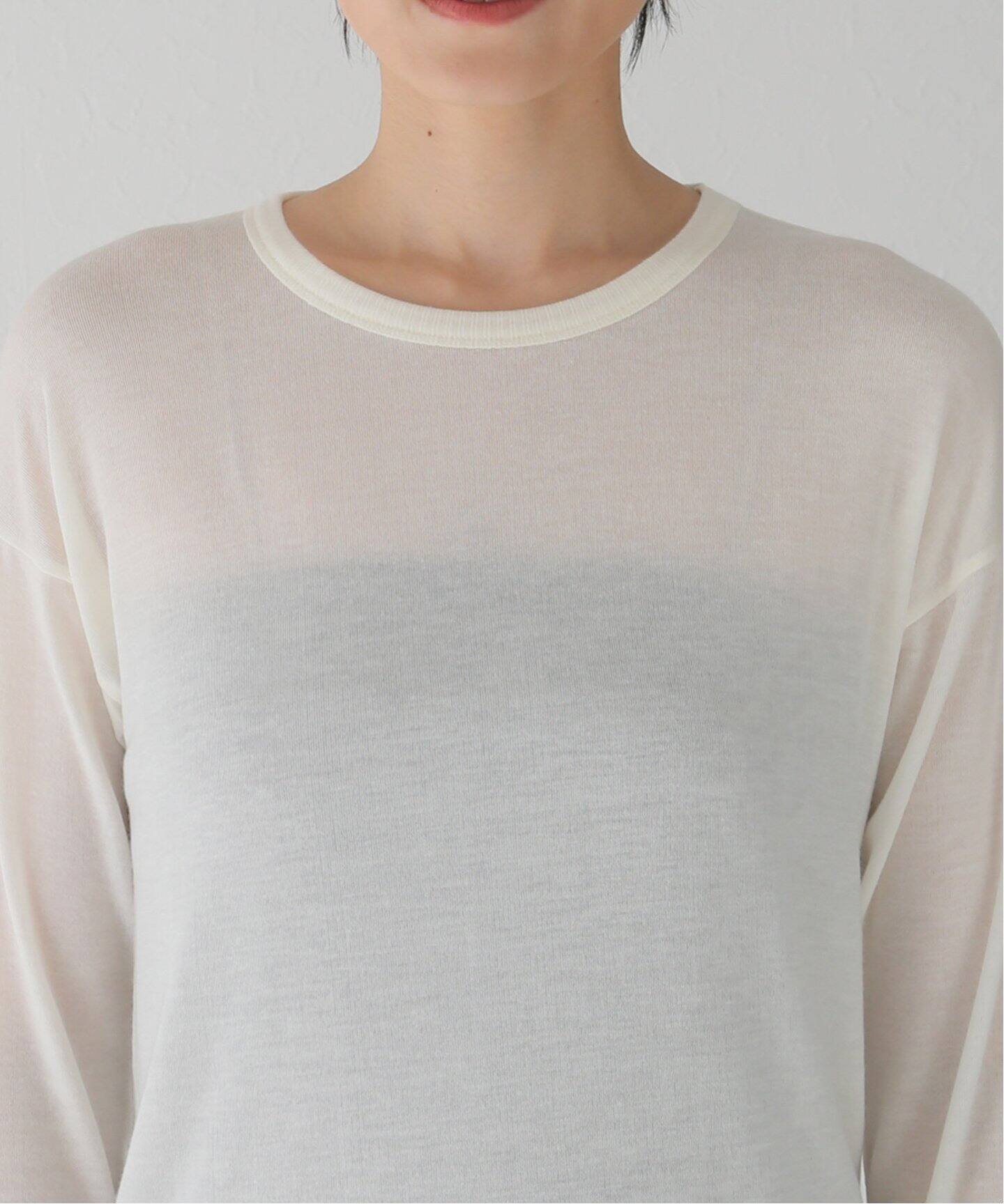 Cashmere Silk Sheer T Shirt（Tシャツ／カットソー）｜L