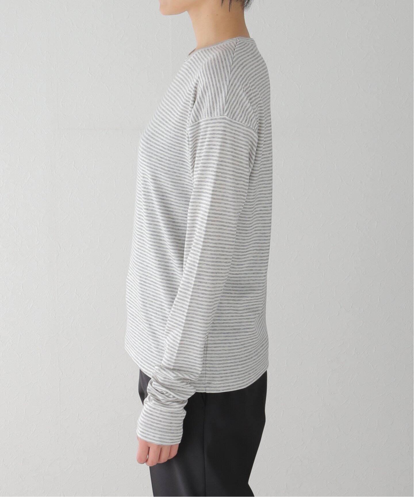 Sheer Border T Shirt（Tシャツ／カットソー）｜L