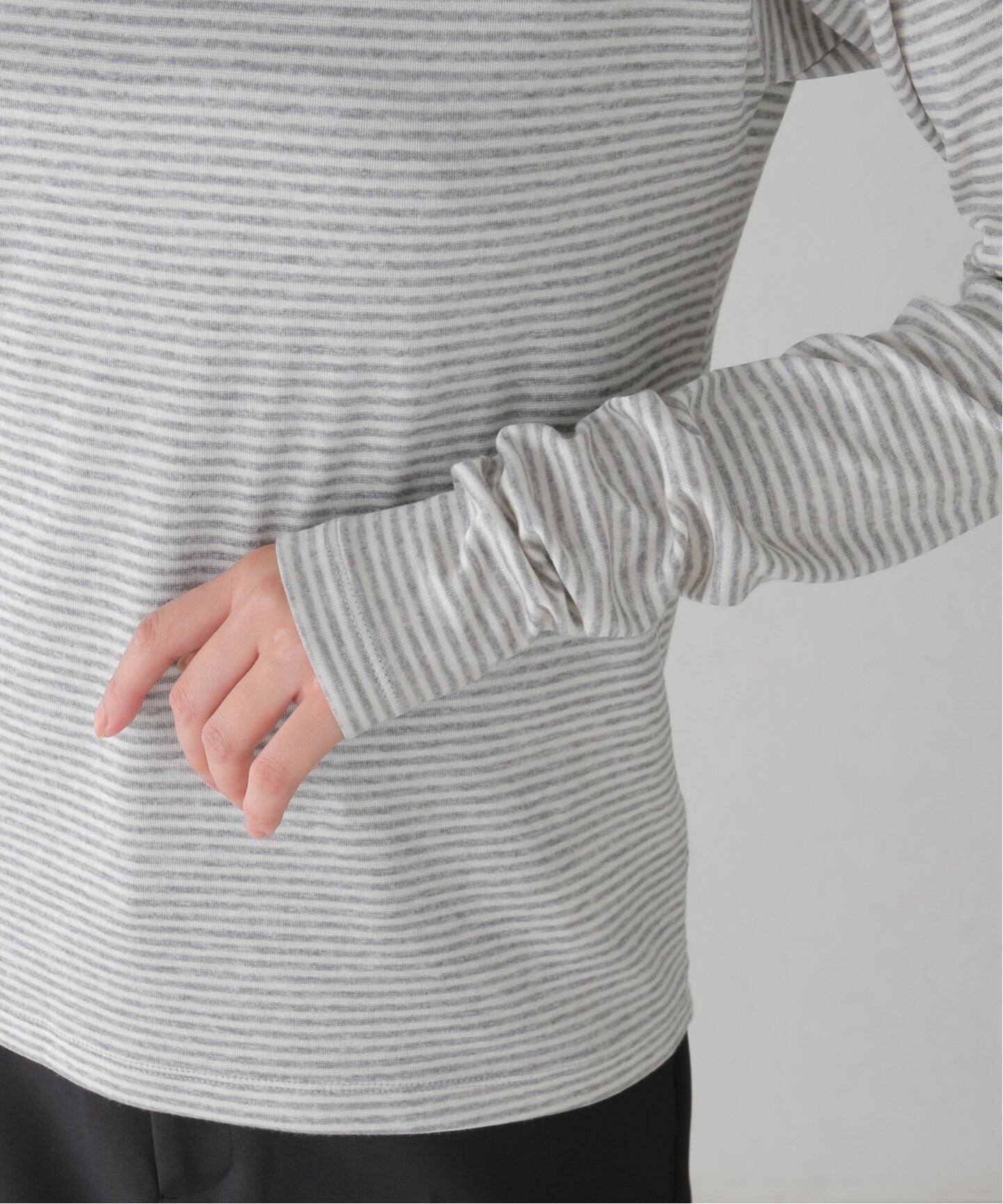Sheer Border T Shirt（Tシャツ／カットソー）｜L