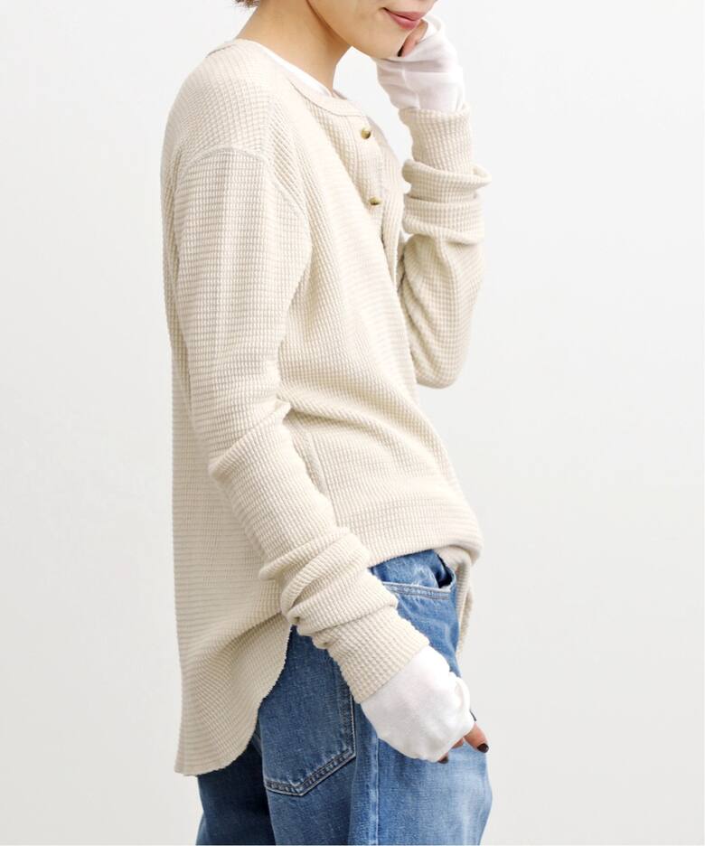 GOOD GRIEF!/グッドグリーフ】 HENLEY NECK THERMAL TOP（T 