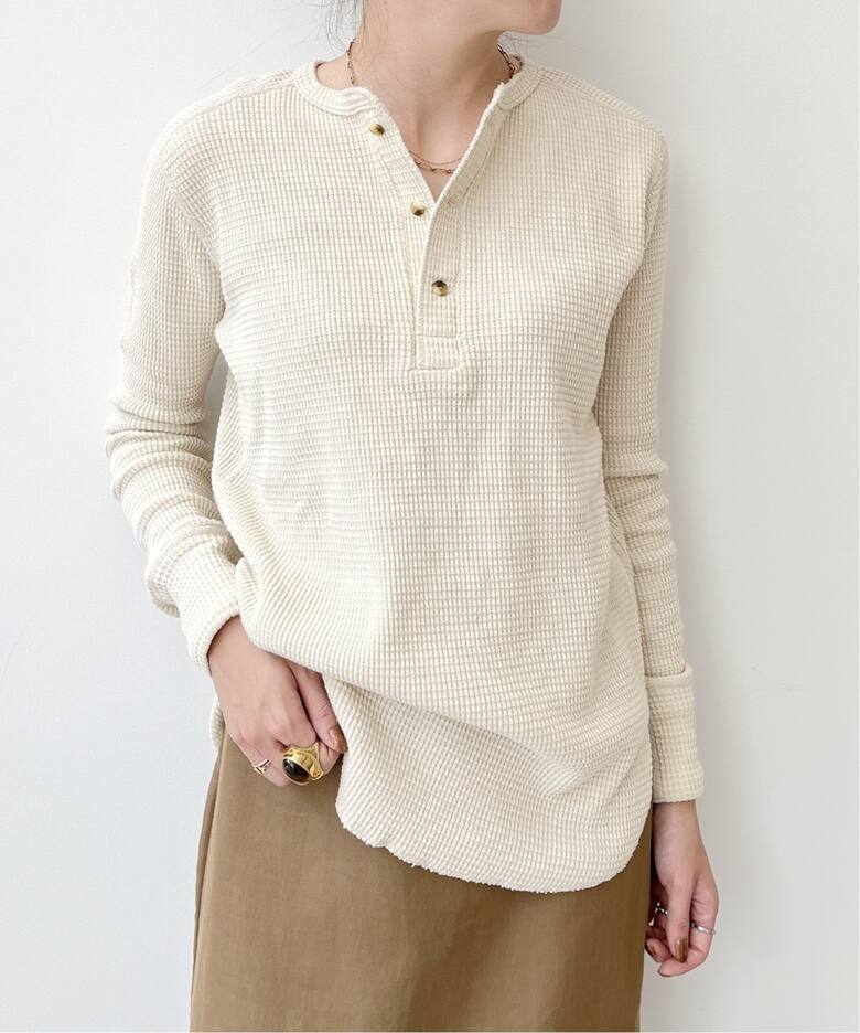 GOOD GRIEF!/グッドグリーフ】 HENLEY NECK THERMAL TOP（Tシャツ 