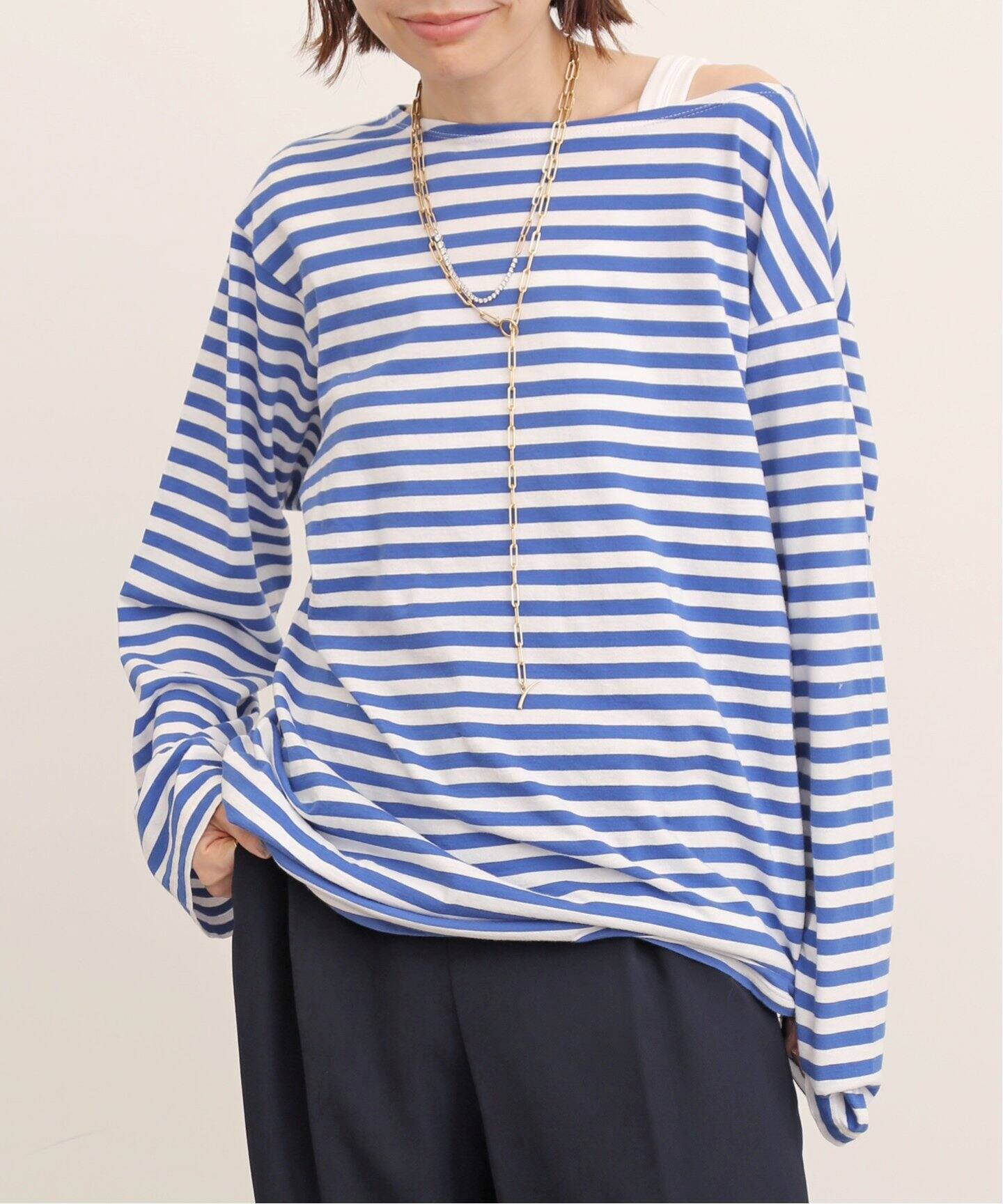 GOOD GRIEF！/グッドグリーフ】NARROW BORDER TOP（Tシャツ 