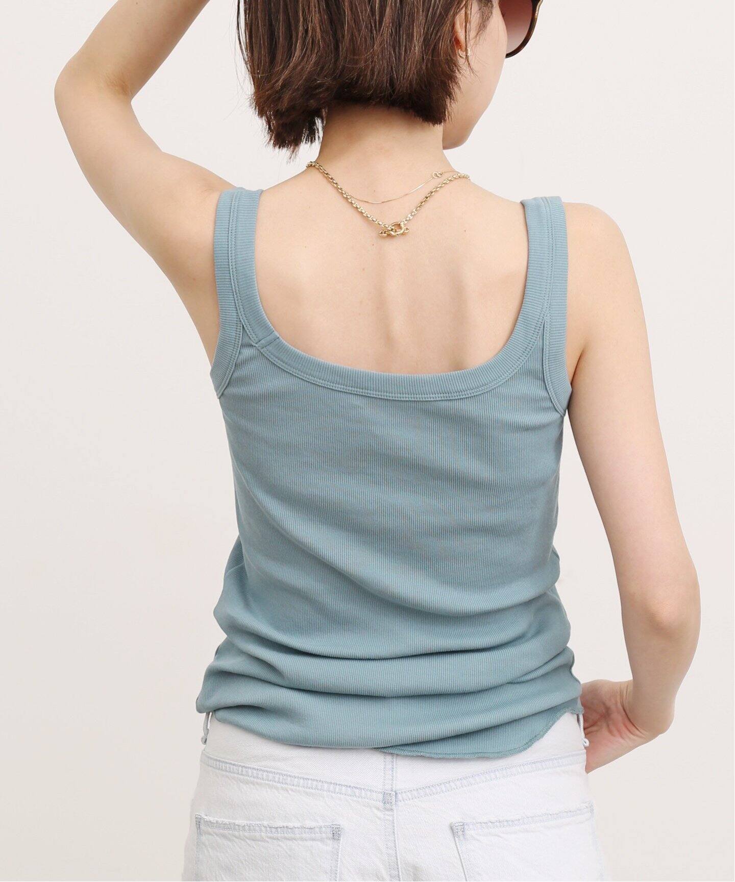 GOOD GRIEF!/グッドグリーフ】SQUARE NECK TANK TOP（タンクトップ 