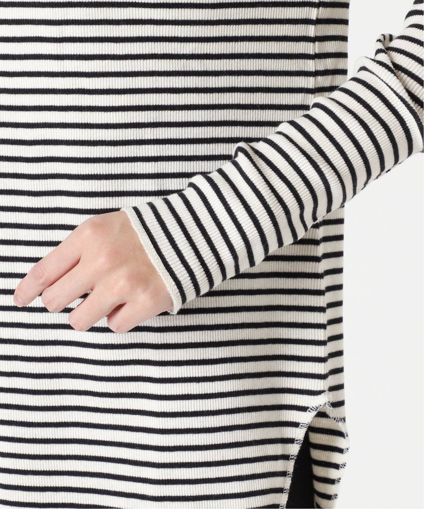 Border Rib Longsleeve T-sh（Tシャツ／カットソー）｜L 