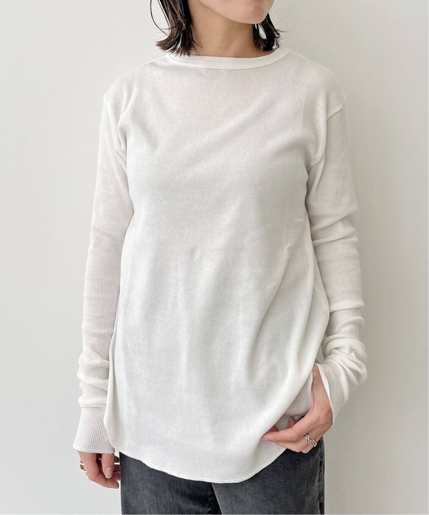 Rib Longsleeve T-sh（Tシャツ／カットソー）｜L 