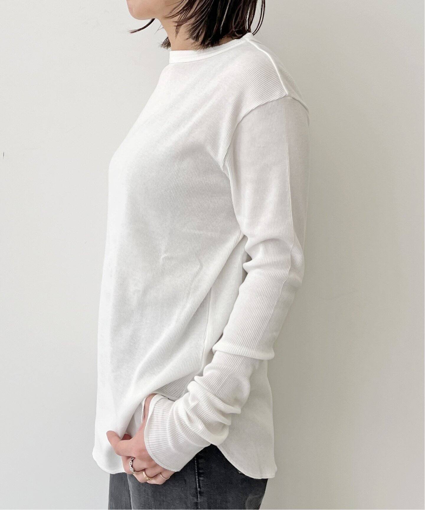 Rib Longsleeve T-sh（Tシャツ／カットソー）｜L 