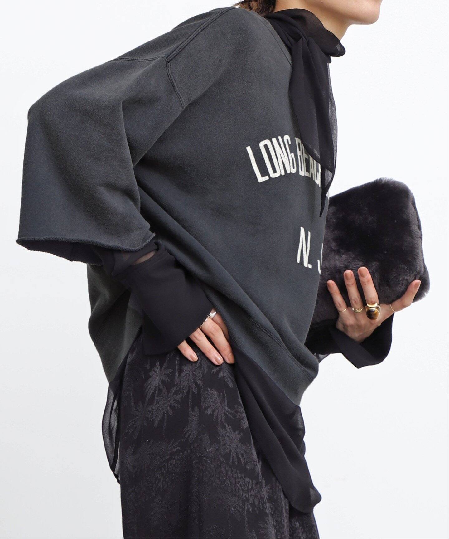STAMMBAUM/シュタンバウム】 HALF SLEEVE LOGO SWEAT（スウェット）｜L  