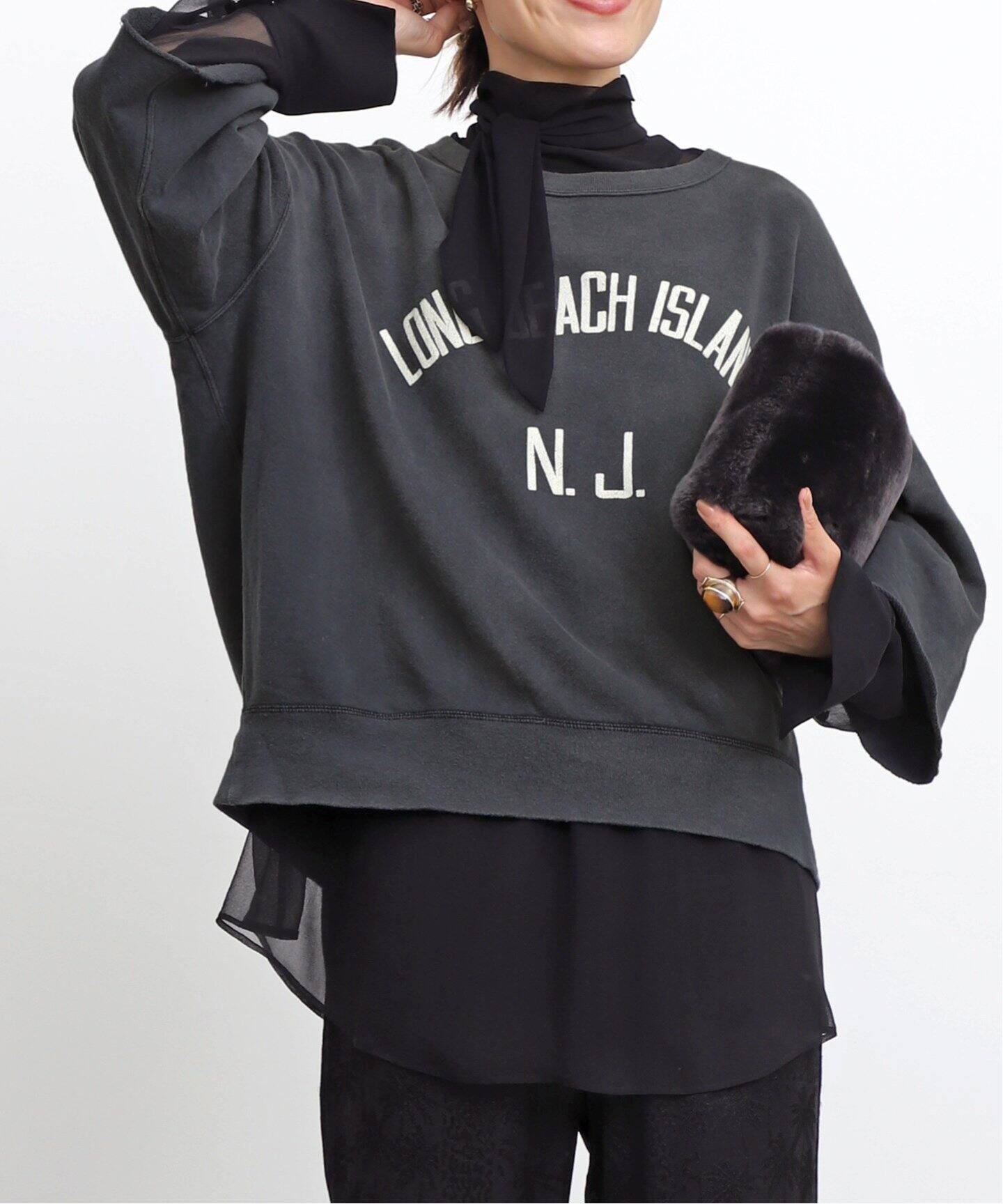 STAMMBAUM/シュタンバウム】 HALF SLEEVE LOGO SWEAT（スウェット）｜L  