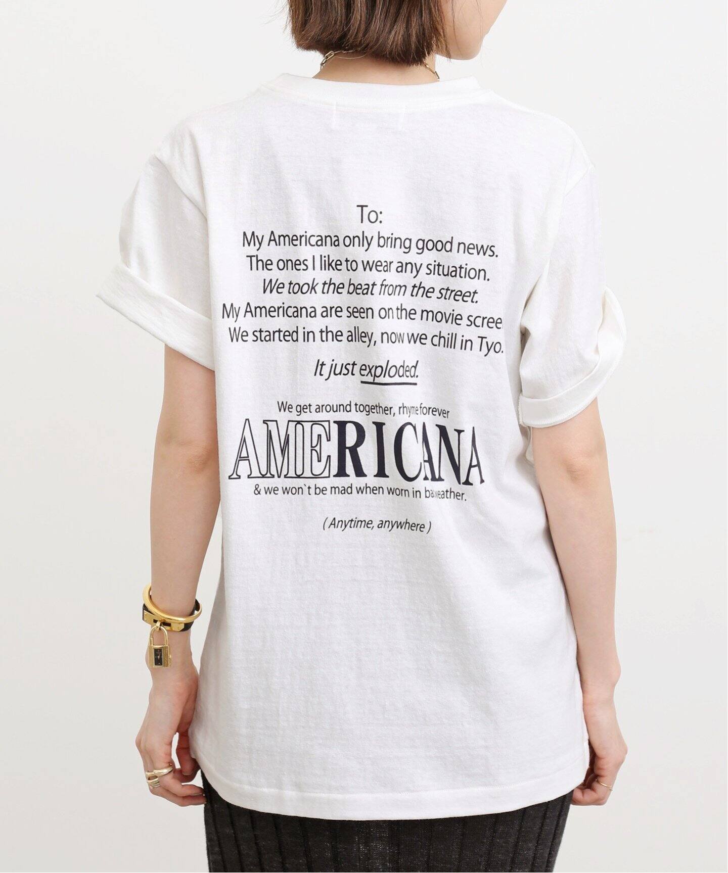 Americana/アメリカーナ】AMRCN T-SH（Tシャツ／カットソー）｜L  