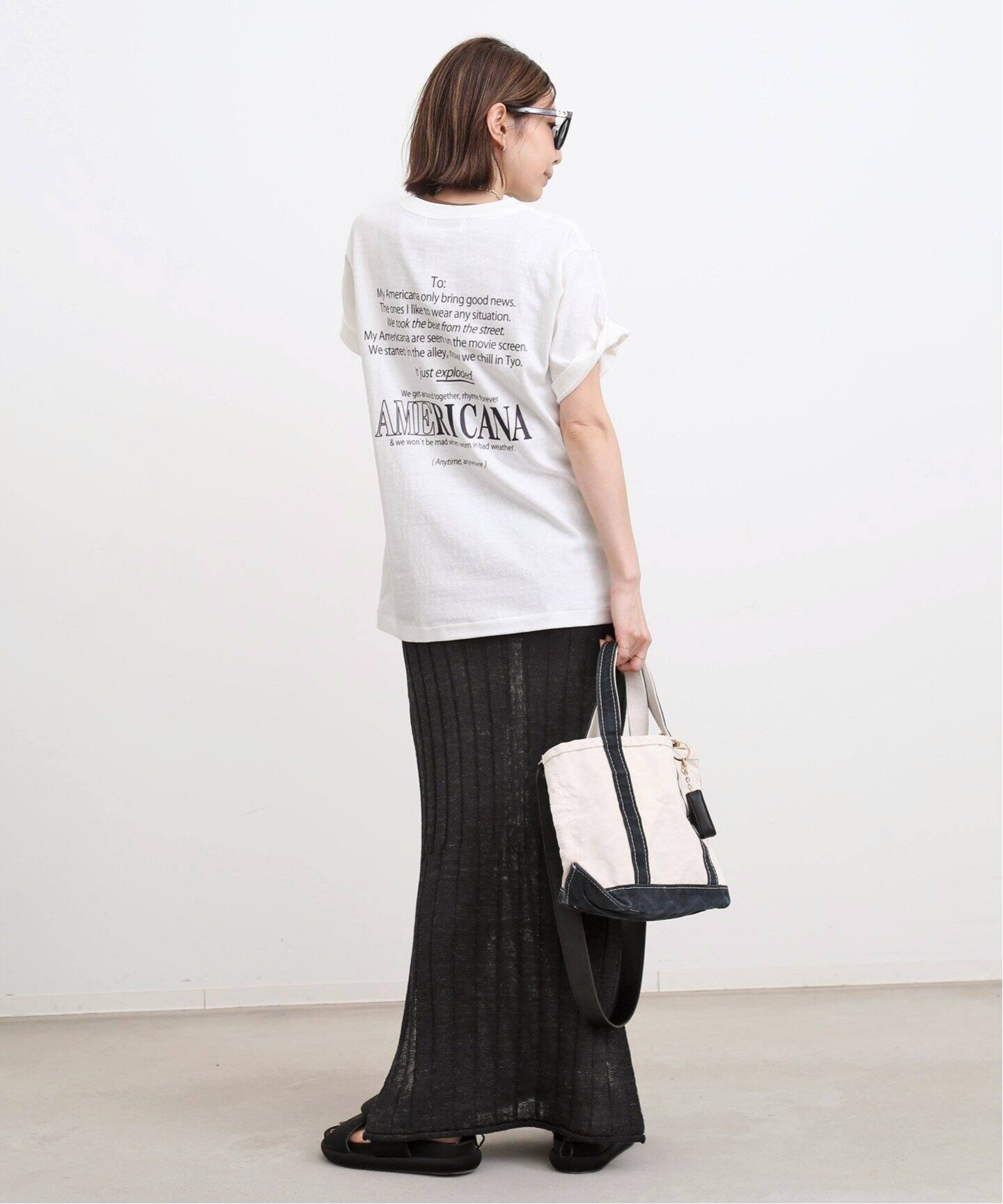 Americana/アメリカーナ】AMRCN T-SH（Tシャツ／カットソー）｜L 