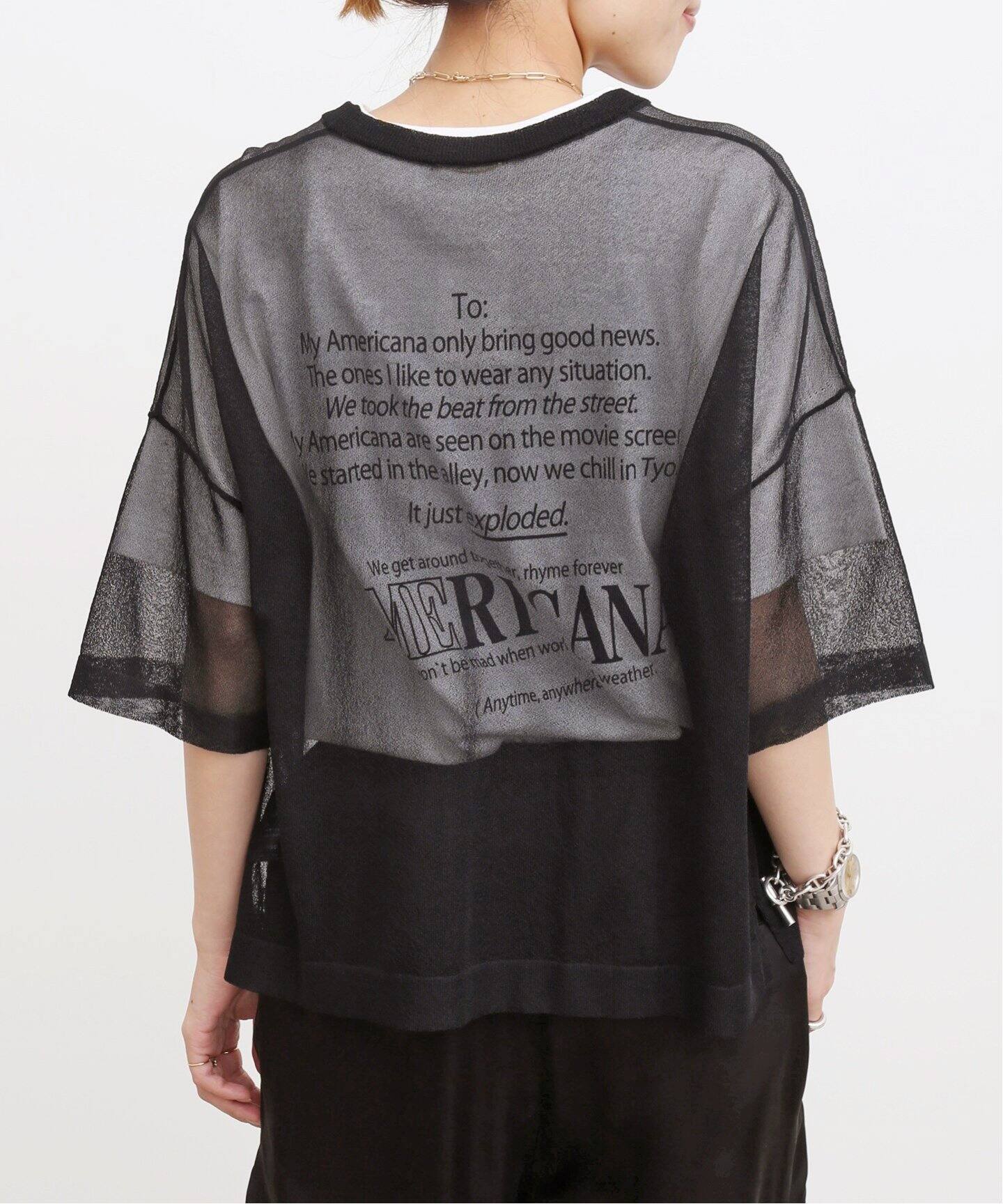 Americana/アメリカーナ】AMRCN T-SH（Tシャツ／カットソー）｜L 